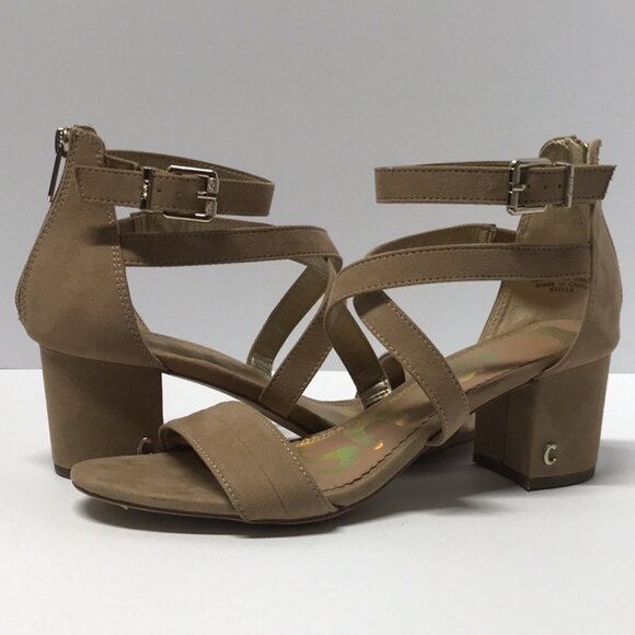 Circus by Sam Edelman "Stella" Block Heel Sandal in Tan - Picture 1 of 16